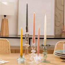 BOUGIE DECORATIVE EN BATON-4PCS-4X25CM-HUGO IVOIRE - Image 3