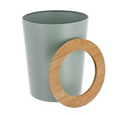 POUBELLE 5L EN PLASTIQUE-IMPRIME VERT EUCALYPTUS - Image 2