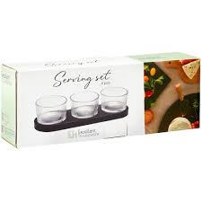Set apéritif -4pcs-3 verrines +plateau