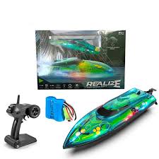 Bateau r/c lumineux transparent realize