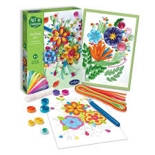Jeu Quilling art au cœur des fleurs+8ans