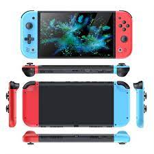 Console de jeux vidéo 7'' hdmi-rouge-bleu +2 manettes - Image 2