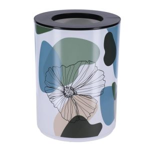 POUBELLE 5L-EN PLASTIQUE-IMPRIME FLEURS