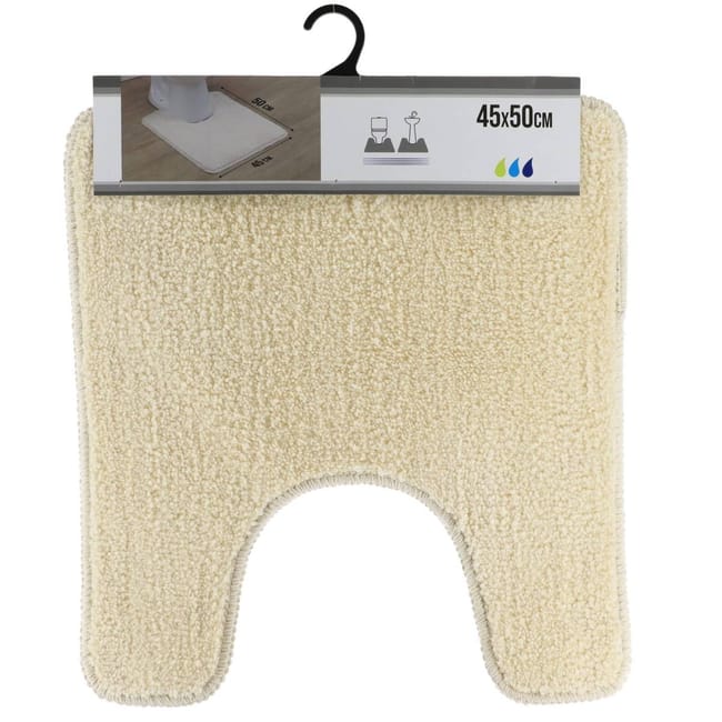 TAPIS CONTOUR WC-45X50CM-EN MICROFIBRE-LATEX NATUREL