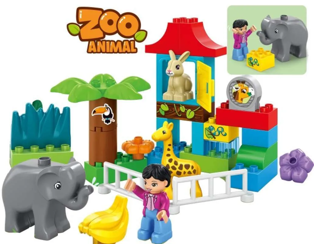 BLOC DE CONSTRUCTION-32PCS-ZOO ANIMAL