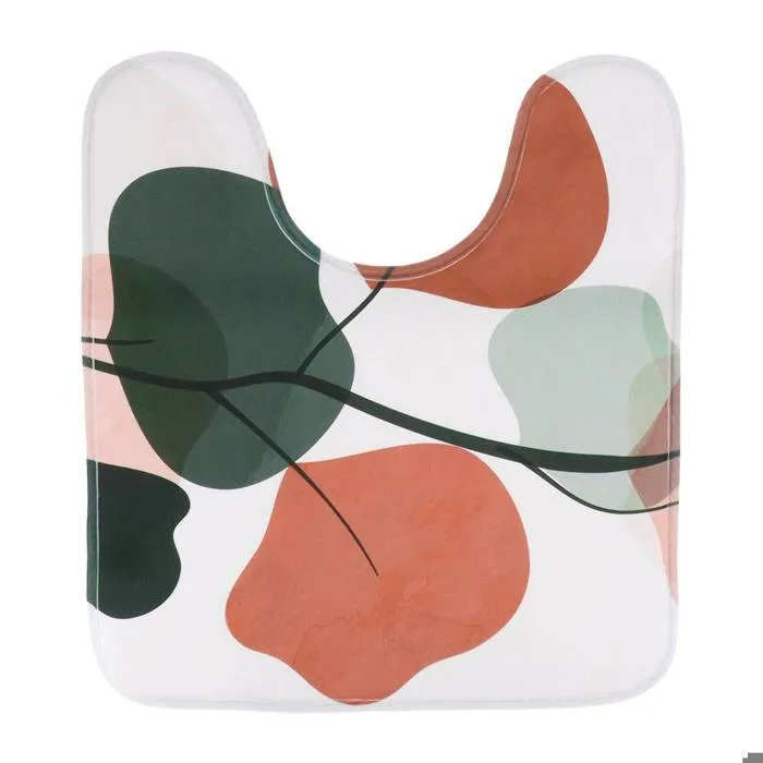 TAPIS CONTOUR WC-45X50CM-EN MICROFIBRE IMPRIME BUCOLIQUE - Image 2