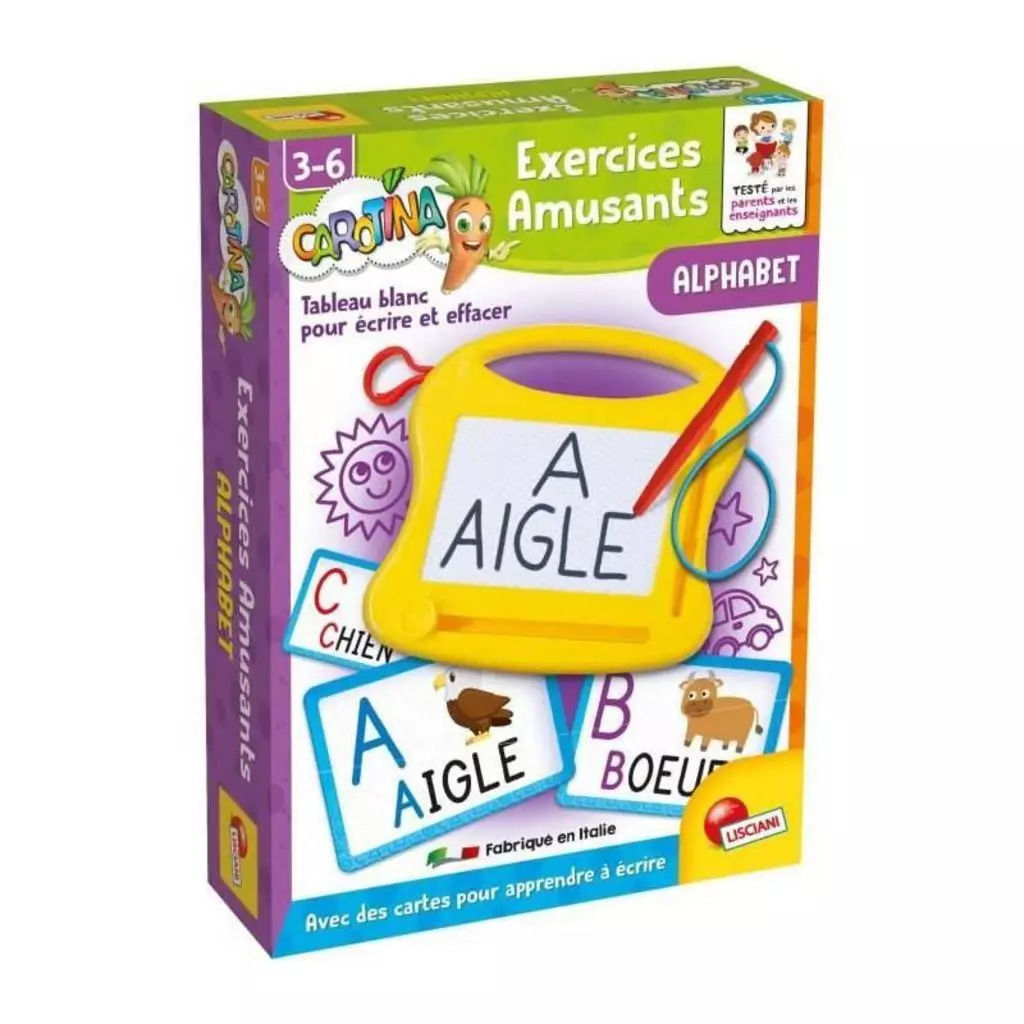 Jeu éducatif carotina exercices amusants alphabet -3-6ans