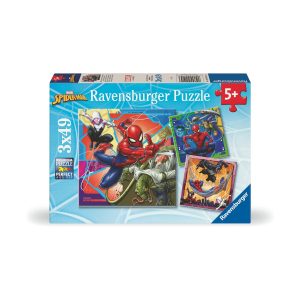 Puzzle 3x49pcs-spiderman attaque speciale+5ans