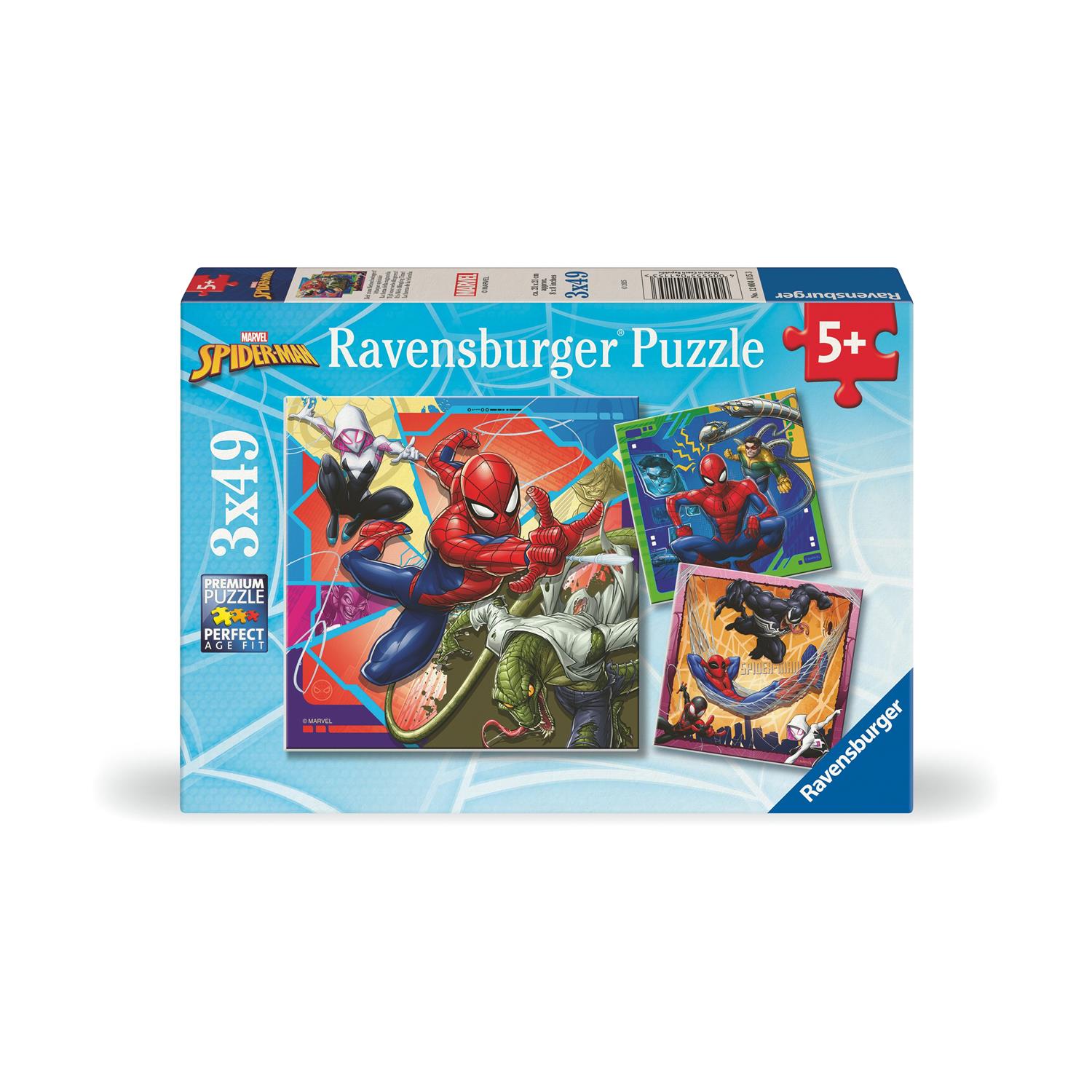 Puzzle 3x49pcs-spiderman attaque speciale+5ans