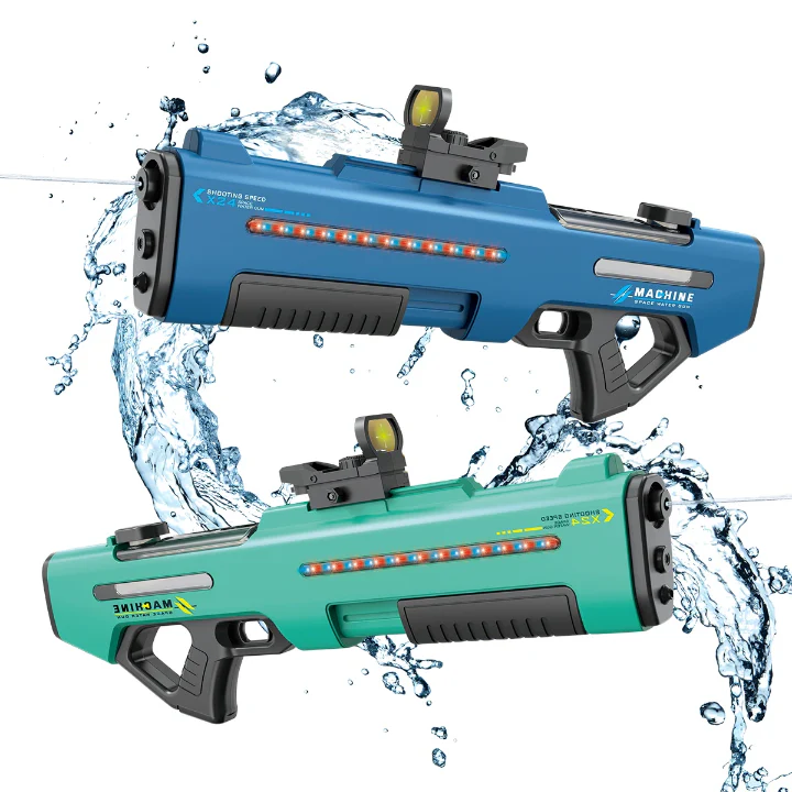 Pistolet a eau electrique-55cm-680ml/portée-10m 3 fonctions couleur ASST - Image 4