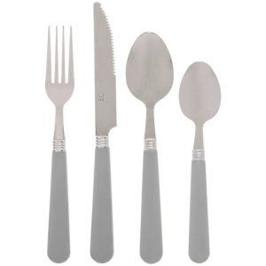 Ménagère -24pcs-en inox colorama manche-gris