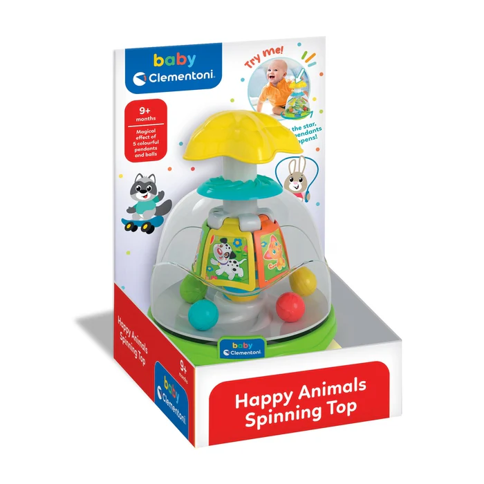 Clementoni baby le manège a billes happy Animals spinning top+9mois