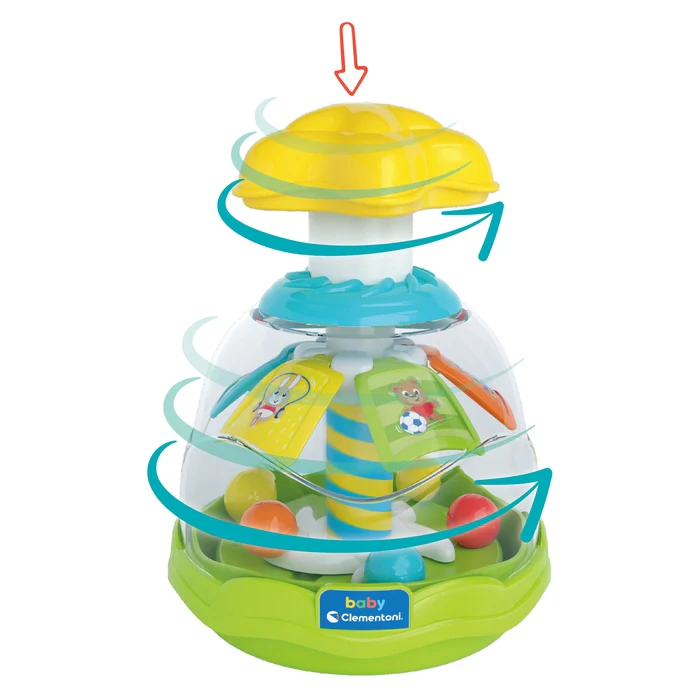 Clementoni baby le manège a billes happy Animals spinning top+9mois - Image 2