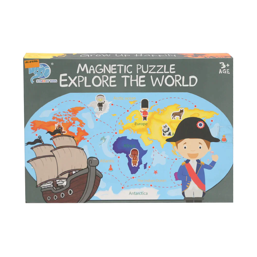 Puzzle magnetique-31pcs-explore the world+3ans - Image 4