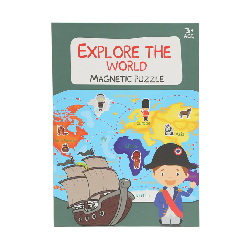 Puzzle magnetique-31pcs-explore the world+3ans - Image 3
