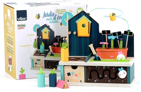 JEU EDUCATIF-JARDIN D'EVEIL MULTI-ACTIVITES EN BOIS+18MOIS