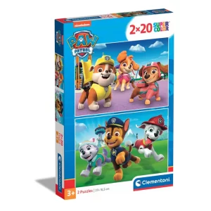 Clementoni puzzle-2x20pcs-paw patrol +3ans