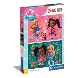 Clementoni puzzle-2x60pcs-alice's Wonder land bakery +4ans