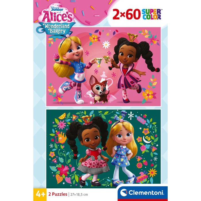 Clementoni puzzle-2x60pcs-alice's Wonder land bakery +4ans - Image 2