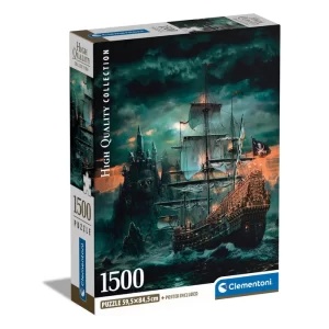 CLEMENTONI-PUZZLE 1500PCS-THE PIRATE SHIP