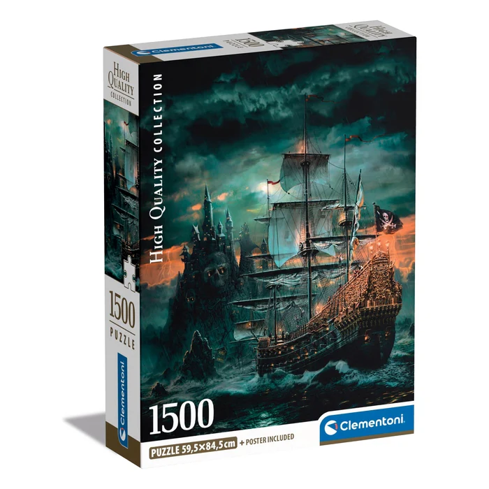 CLEMENTONI-PUZZLE 1500PCS-THE PIRATE SHIP