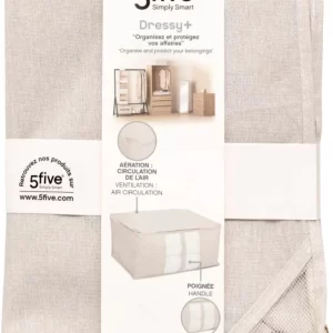 Housse de rangement-60x45x30cm-textile dressy-beige
