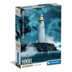 CLEMENTONI-PUZZLE 1000PCS-LIGHTHOUSE IN THE STORM
