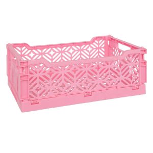 Cagette de rangement pliable en plastique-31x20x11,5cm-arry-rose