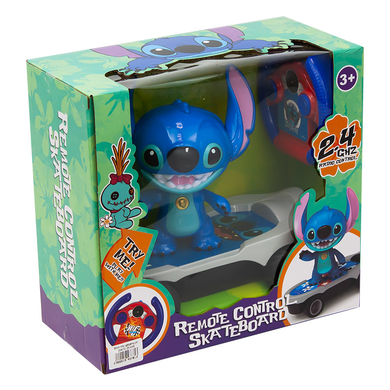 Figurine stitch sur skateboard r/c bleu - Image 4