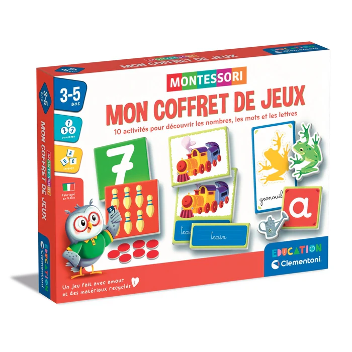 Jeu éducatif Montessori mon coffret de jeux 10 activités nombres mots et lettres - Image 2