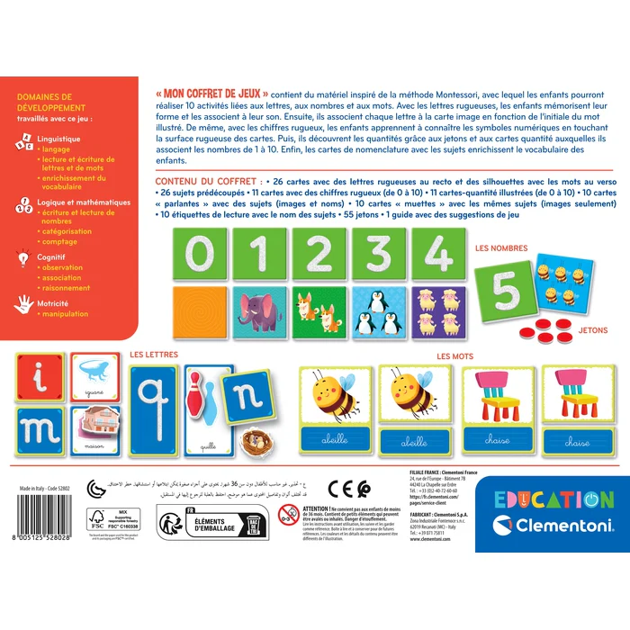 Jeu éducatif Montessori mon coffret de jeux 10 activités nombres mots et lettres - Image 4