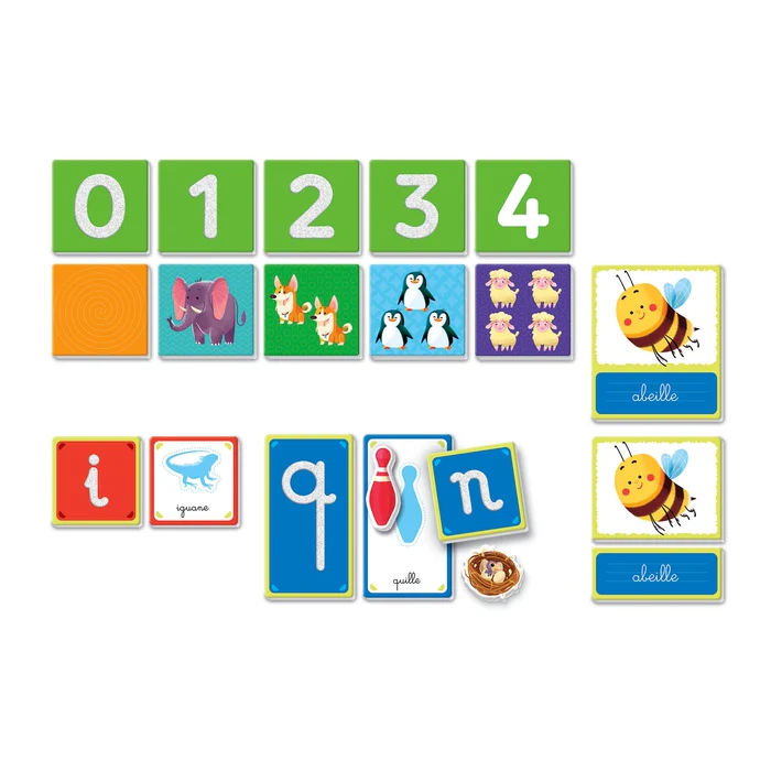 Jeu éducatif Montessori mon coffret de jeux 10 activités nombres mots et lettres - Image 3