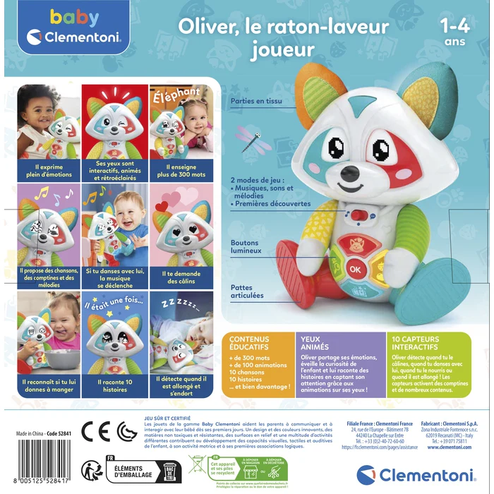 Clementoni baby Oliver le raton-laveur joueur-1-4ans - Image 3