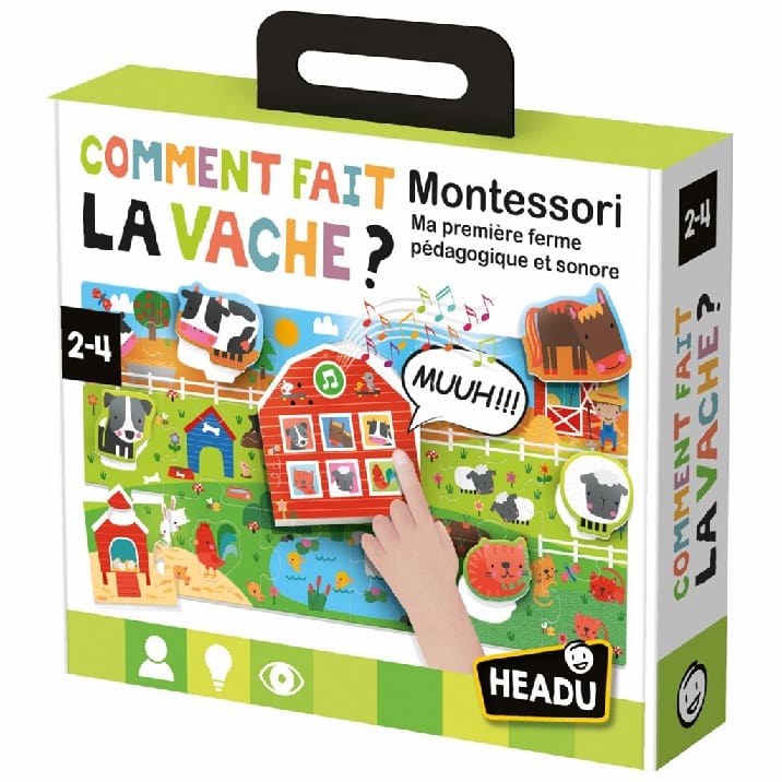 JEU EDUCATIF-MONTESSORI COMMENT FAIT LA VACHE? +4ANS