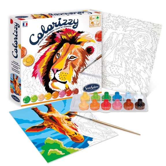 JEU DE PEINTURE COLORIZZY PAR NUMEROS SAVANE+8ANS