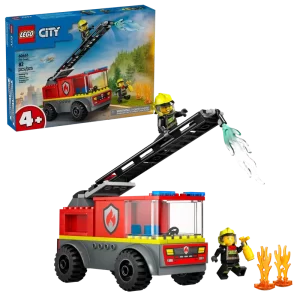 LEGO CAMION DE POMPIERS AVEC ECHELLE-82PCS+4ANS