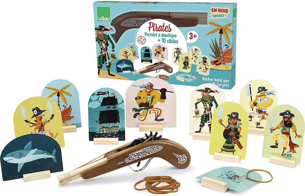 JEU PIRATES PISTOLET A ELASTIQUE+10 CIBLES+3ANS - Image 3