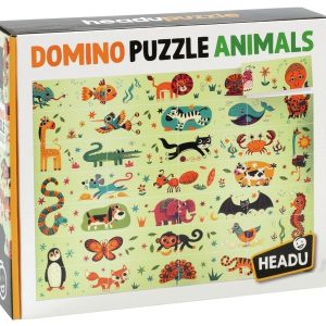 PUZZLE DOMINO ANIMAUX-28PCS-59X44CM+3ANS