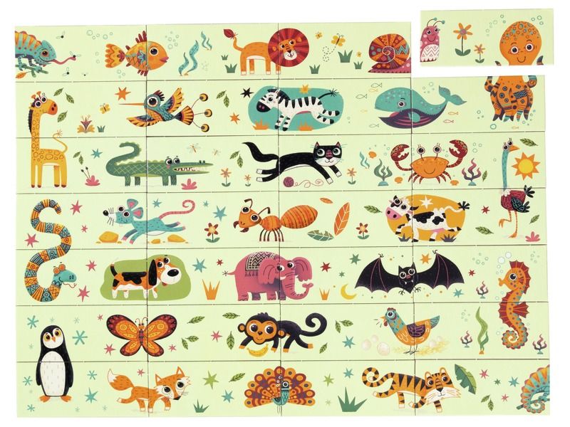 PUZZLE DOMINO ANIMAUX-28PCS-59X44CM+3ANS - Image 2