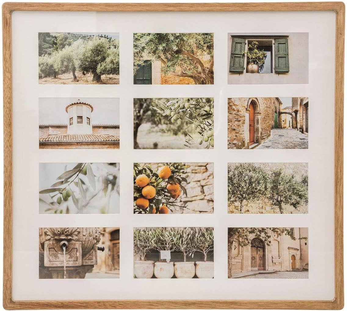 Cadre photo pele -mele en bois-12 photos-10x15cm-naturel – Image 3