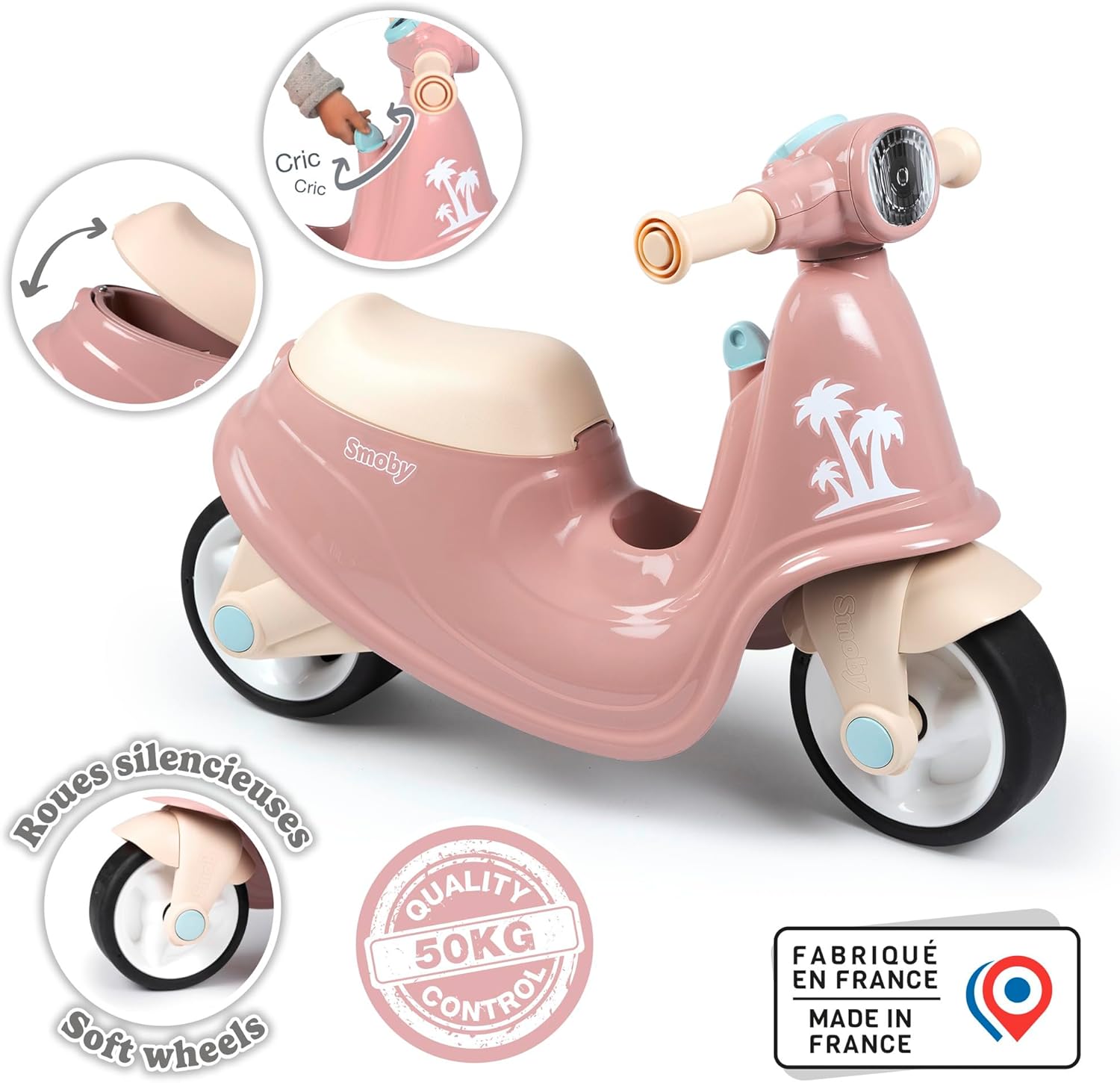 SMOBY-PORTEUR SCOOTER ROSE-50KG+18MOIS - Image 2