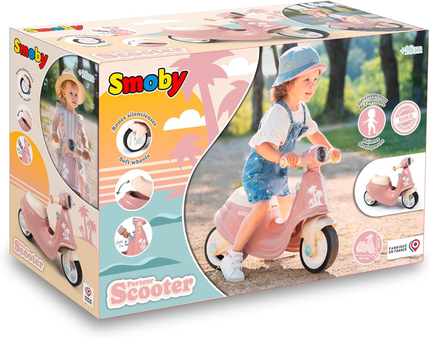 SMOBY-PORTEUR SCOOTER ROSE-50KG+18MOIS - Image 3
