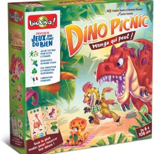 PUZZLE-DINO PICNIC MANGE QUI PEUT