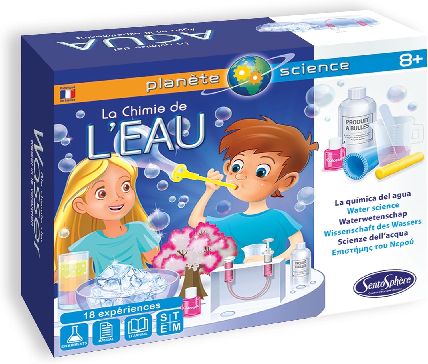 JEU DE SCIENCE-LA CHIMIE DE L'EAU-18 EXPERIENCES+8ANS