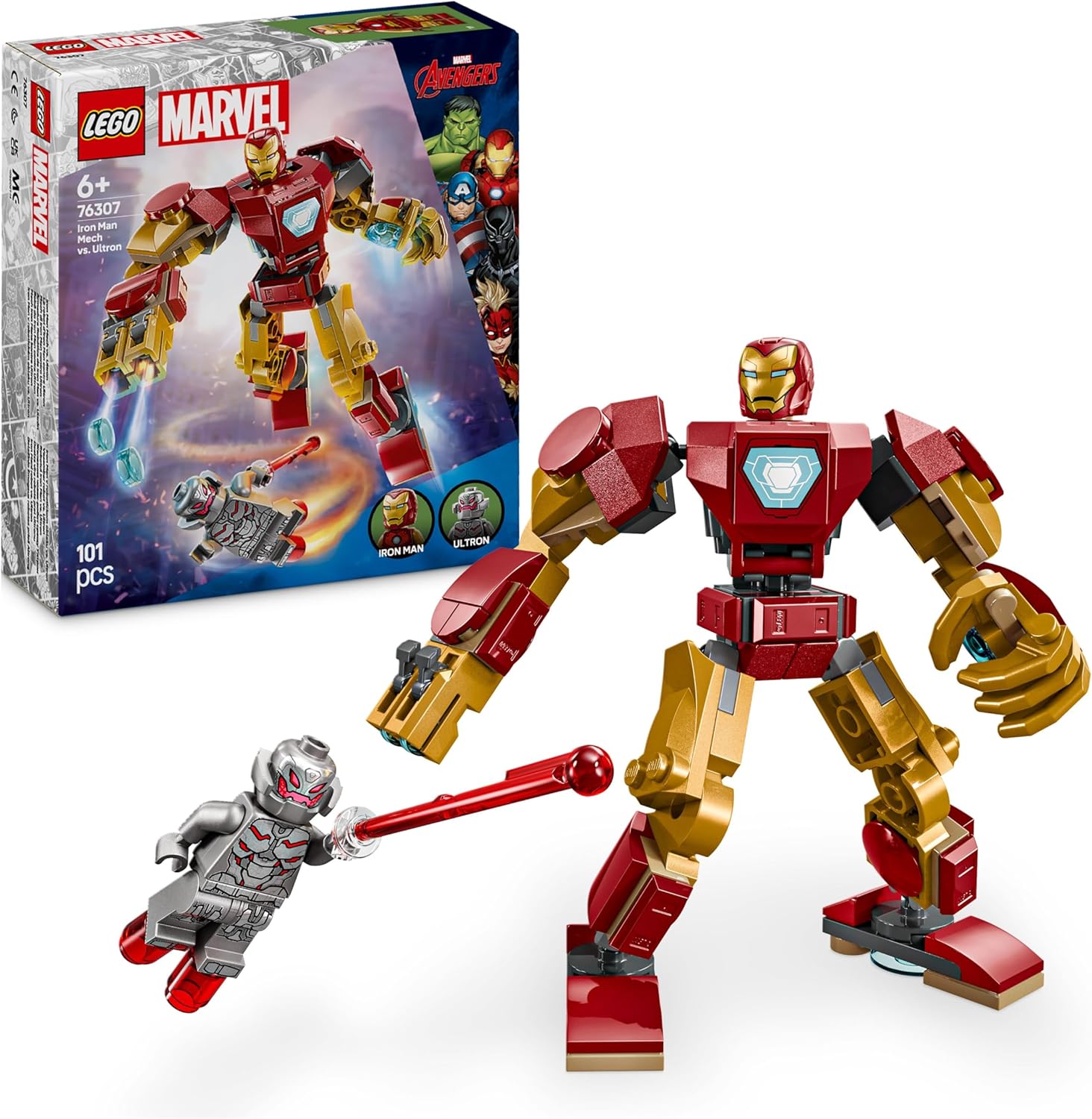 LEGO-LE ROBOT D'IRON-MAN CONTRE VITRAN-105PCS+6ANS