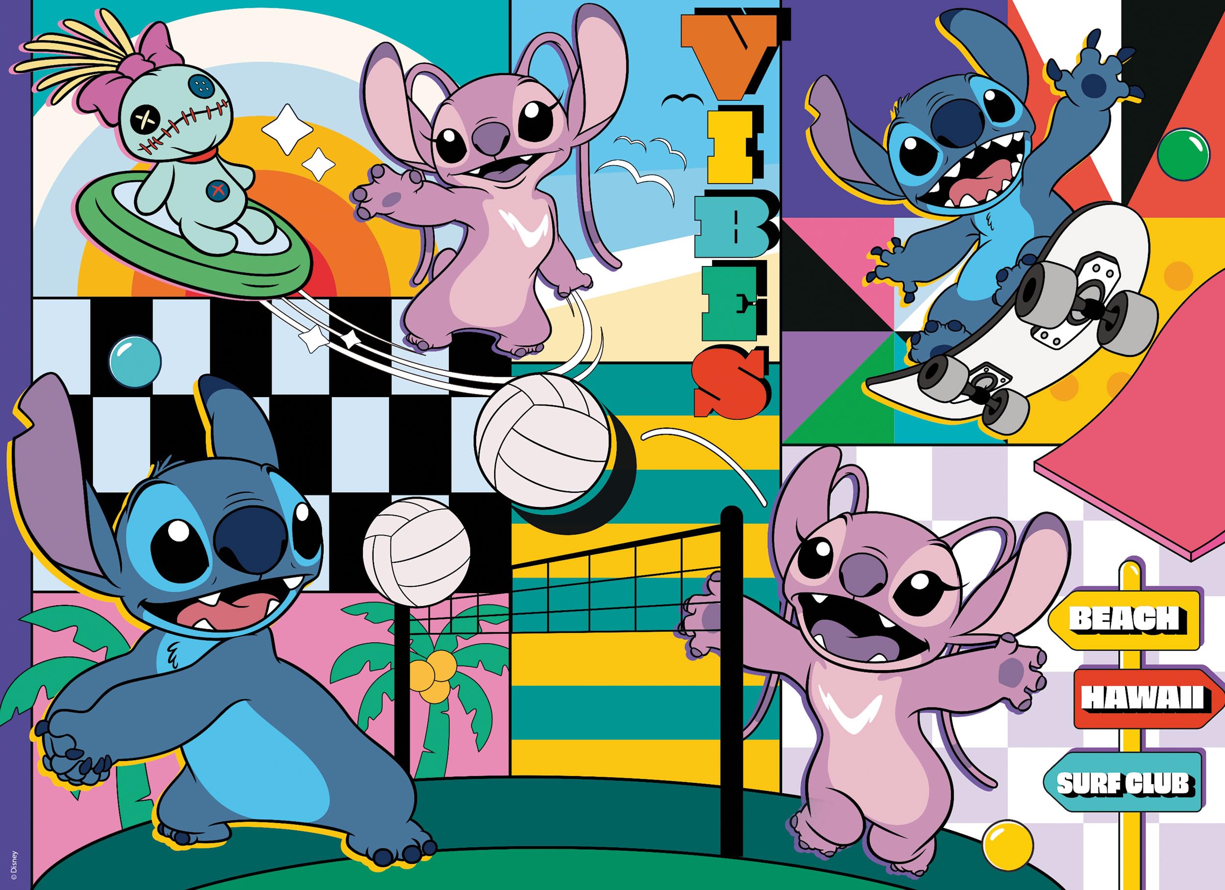 PUZZLE 108PCS STITCH-2EN1-70X50CM+4ANS - Image 3