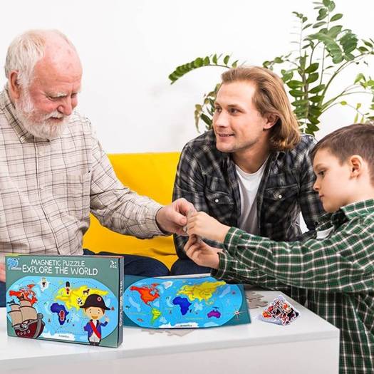 Puzzle magnetique-31pcs-explore the world+3ans - Image 5