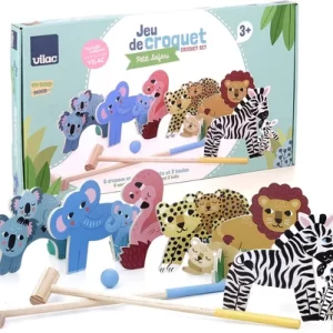 JEU DE CROQUET PETIT SAFARI EN BOIS+3ANS