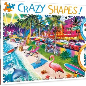 PUZZLE 600PCS CRAZY SHAPES PLAGE DE MIAMI
