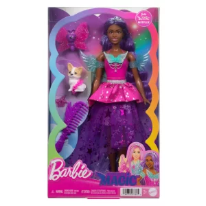 Poupee +accessoires barbie mattel touch of magic+3ans